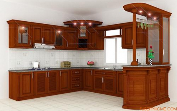 Tủ bếp gỗ Acrylic - 038